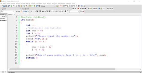 How to print the sum of even number in c using do.